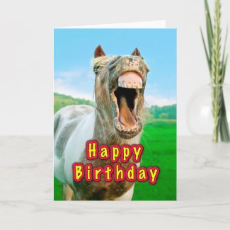 Happy Birthday from the happy horse Card
