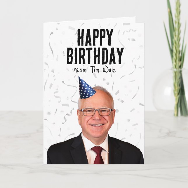Happy Birthday from Tim Walz Card (Front)
