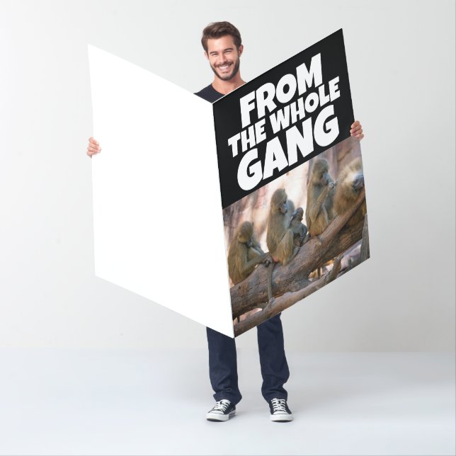 HAPPY BIRTHDAY FROM US ALL MONKEYS BIGGEST CARD (In Situ)