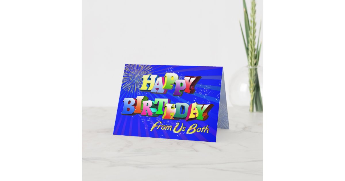 happy birthday from us greeting card – paste