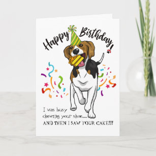 Happy Birthday from Your Beagle Dog Buddy Card