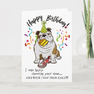 Happy Birthday from Your Bulldog Dog Buddy Card