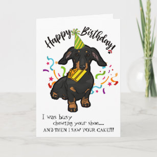Happy Birthday from Your Dachshund Dog Buddy Card