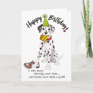 Happy Birthday from Your Dalmation Dog Buddy Card