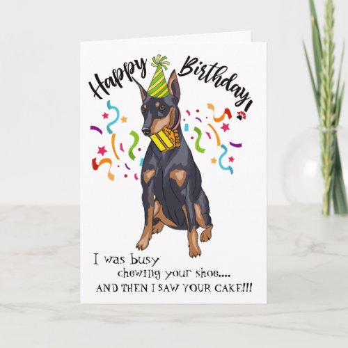 Happy Birthday from Your Doberman Dog Buddy Card