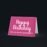 Happy Birthday from Your Favourite granddaughter Card<br><div class="desc">Happy Birthday from Your Favourite granddaughter card.
A funny birthday card for grandmothers who have their favourites.
The text shown can be customised by using the personalise button.  To change the pink background colour,  click customise.</div>