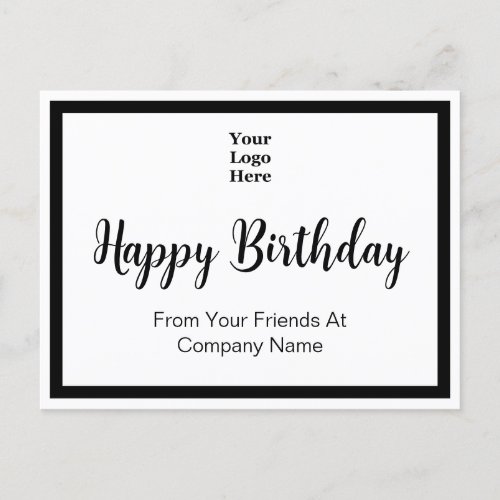 Happy Birthday From Your Friends At Business  Postcard