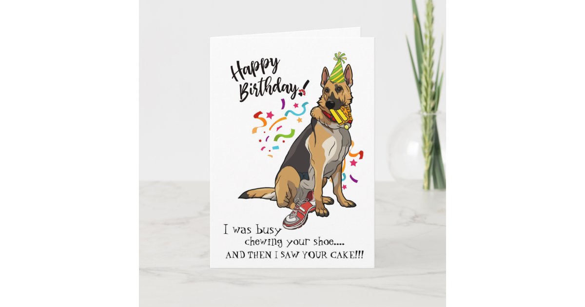 Happy Birthday from Your German Shepherd Dog Buddy Card  