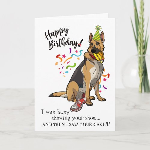 Happy Birthday from Your German Shepherd Dog Buddy Card