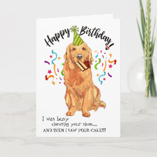Happy Birthday from Your Golden Retriever Dog Card