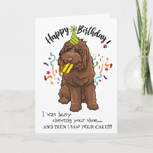 Happy Birthday from Your Labradoodle Buddy Card
