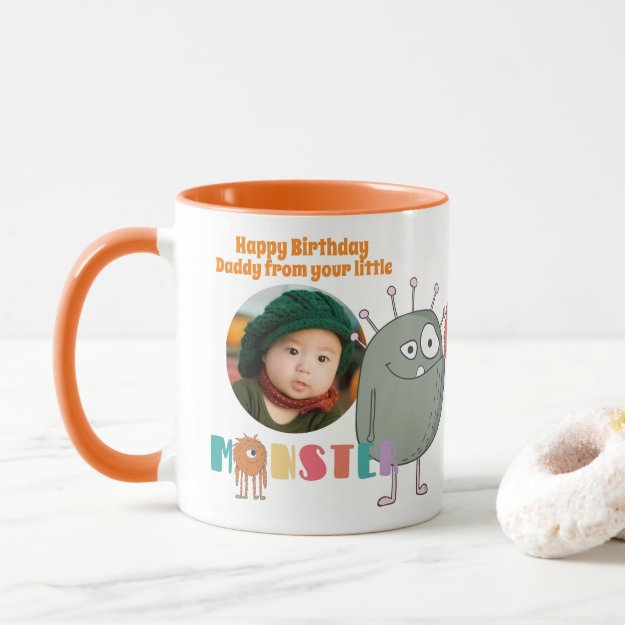 Happy Birthday From Your Little Monster PHOTO Gift Mug