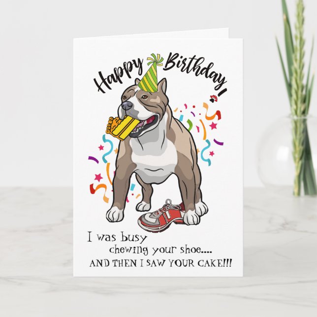 Happy Birthday from Your Pitbull Buddy Card (Front)