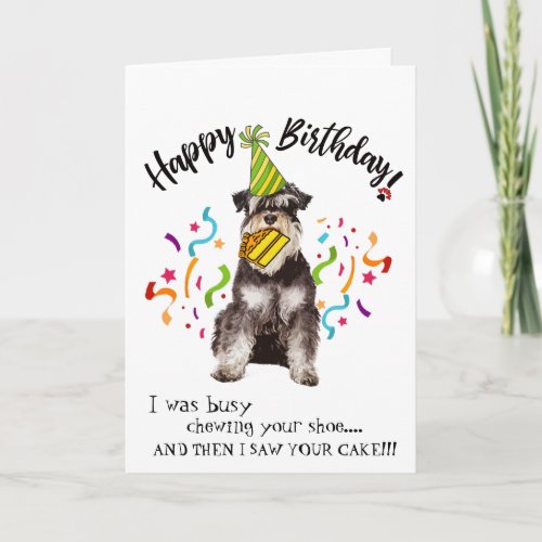 Happy Birthday from Your Schnauzer Buddy Card