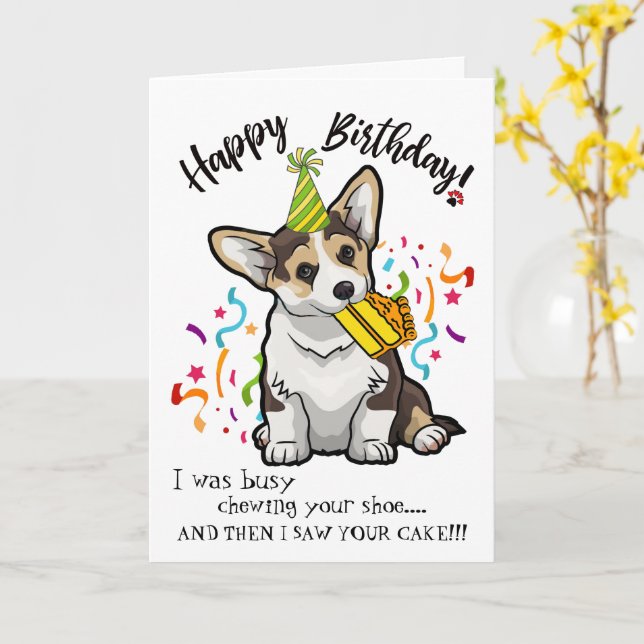 Happy Birthday from YourCorgi Dog Buddy Card | Zazzle happy-birthday-from-yourcorgi-dog-buddy-card-zazzle