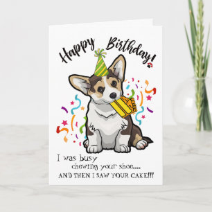 Happy Birthday from YourCorgi Dog Buddy Card