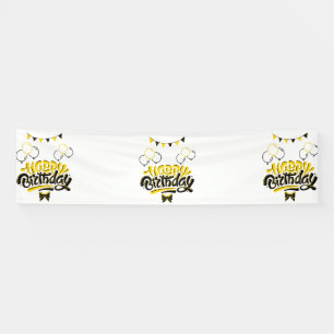 Happy Birthday Fun 2.5x10 Vinyl Banner