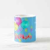 Happy Birthday Fun 50th Milestone Personalized Coffee Mug (Center)