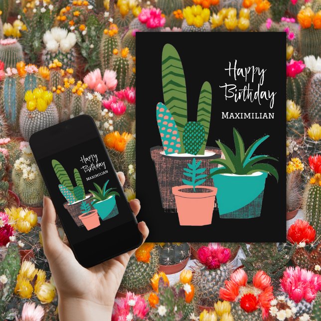 Happy Birthday Fun Cactus Plants Personalized Card (Birthday Depot
Happy Birthday Fun Cactus Plants Personalized Card)