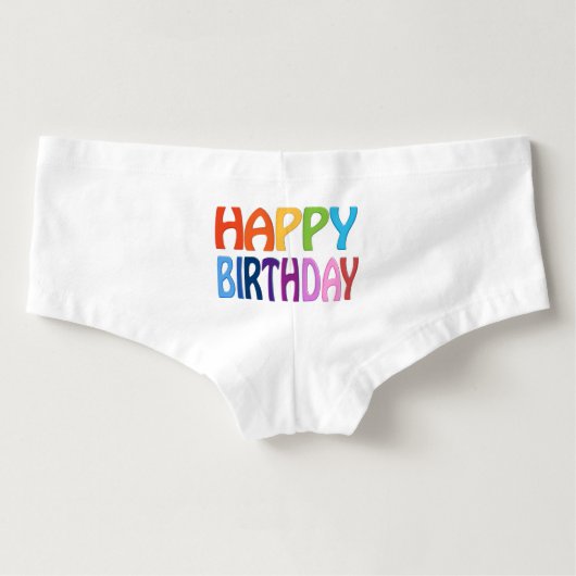 Happy Birthday fun colourful b-day underwear (Back)