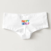 Happy Birthday fun colourful b-day underwear (Front)