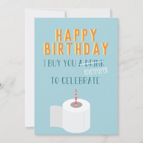 Happy Birthday Fun Quarantine Toilet Paper Custom Card
