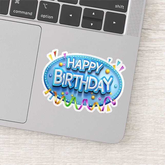 Happy birthday fun sticker  (Detail)