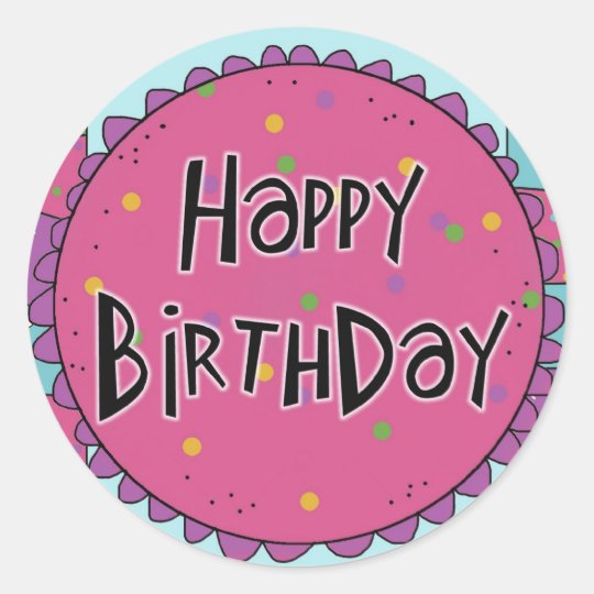 Rainbow Birthday Stickers Zazzle