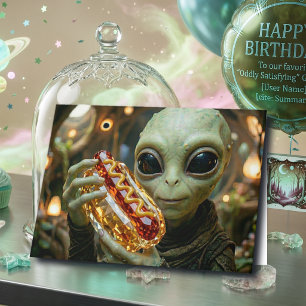 Happy Birthday   Funny Alien Pun Card