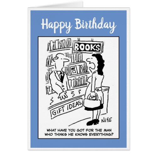 Happy Birthday Funny Bookstore Book Shop Joke