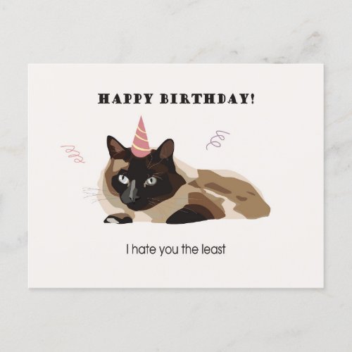 Happy Birthday Funny Cat Card