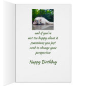 Happy Birthday Funny Cat Persective Humor (Inside (Right))