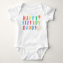happy birthday funny dady happy daddy with cake hu baby bodysuit