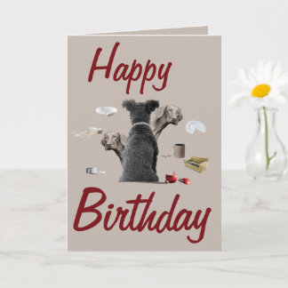 Happy birthday funny dog card