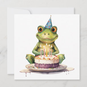 Happy Birthday Funny frog Invitation