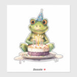 Happy Birthday Funny frog Sticker<br><div class="desc">Happy Birthday Funny frog</div>