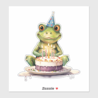 Happy Birthday Funny frog Sticker