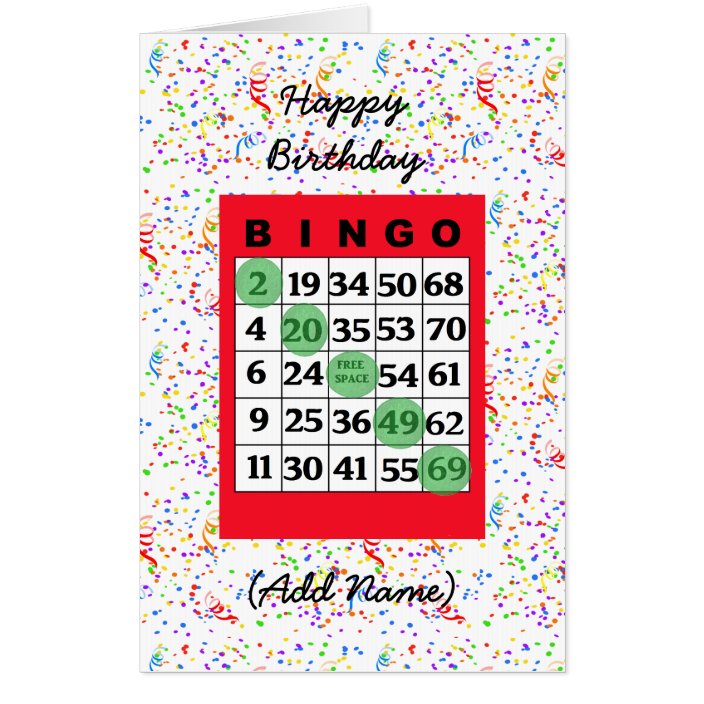 Happy Birthday Funny Large Jumbo BINGO Card | Zazzle.com