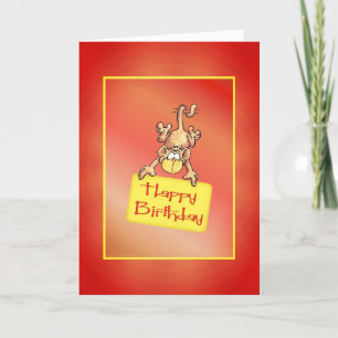 Happy Birthday Funny Monkey Card