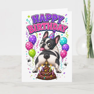 Happy Birthday Funny Pooping Dog Card