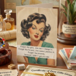 Happy Birthday Funny Saying Retro Woman Card<br><div class="desc">This design was created though digital art. It may be personalized in the area provide or customizing by choosing the click to customize further option and changing the name, initials or words. You may also change the text color and style or delete the text for an image only design. Contact...</div>