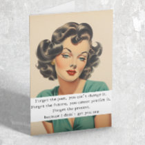 Happy Birthday Funny Saying Retro Woman Card