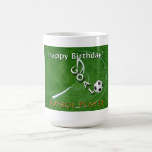 Happy Birthday Futbol Soccer Player Coffee Mug