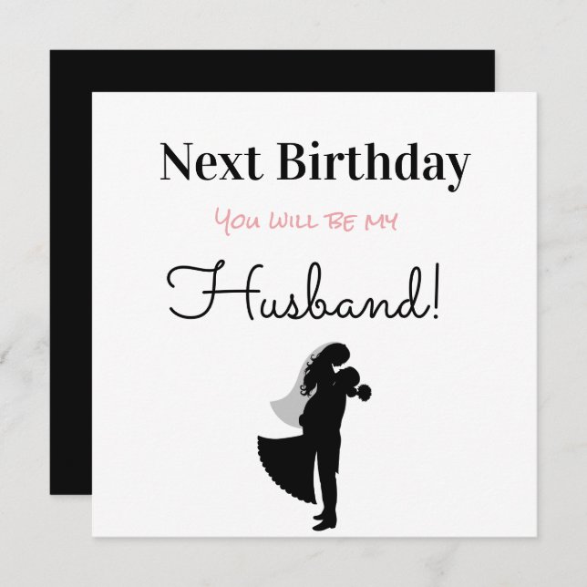 Happy Birthday Future Husband Holiday Card (Front/Back)