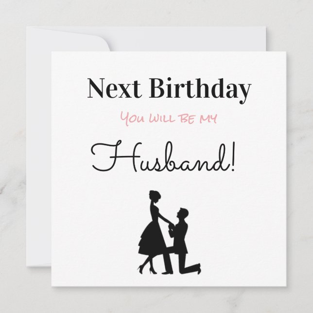 Happy Birthday Future Husband Holiday Card (Front)