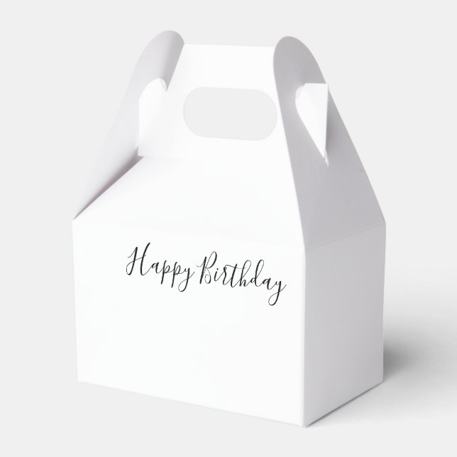 Happy Birthday Gable Favor Box  (Back Side)