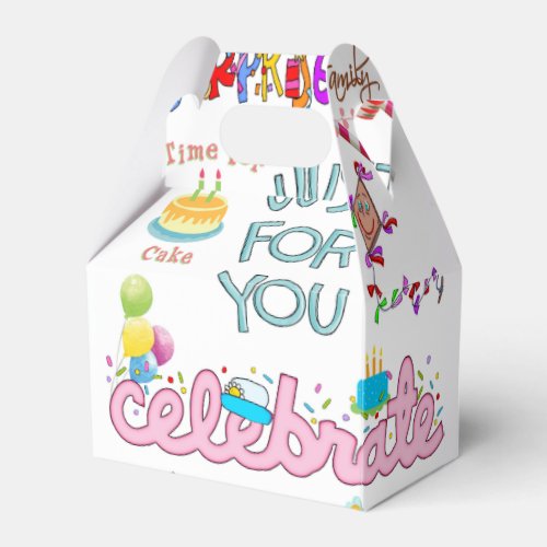 Happy Birthday Gable Favor Box Friends Family 