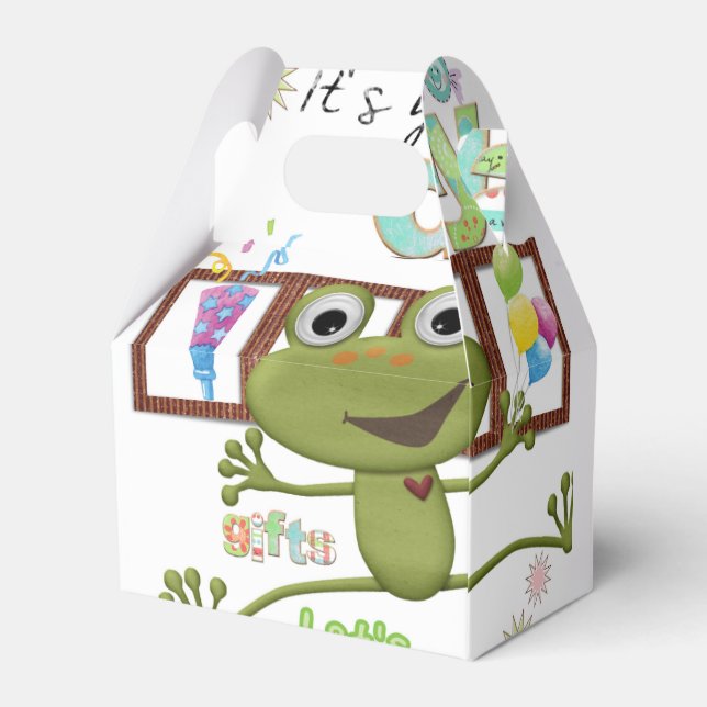 Happy Birthday Gable Favor Box Friends Family Frog (Back Side)