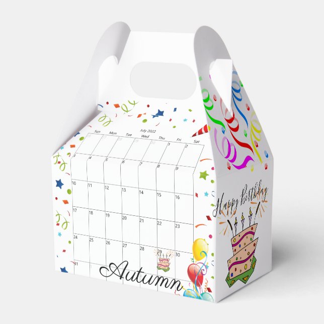 Happy Birthday Gable Favor Box July 2022 (Front Side)
