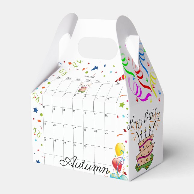 Happy Birthday Gable Favor Box June 2022 (Front Side)